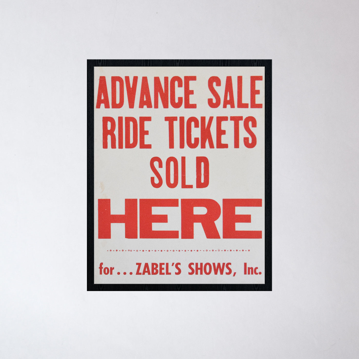 Vintage Carnival Ride Signs