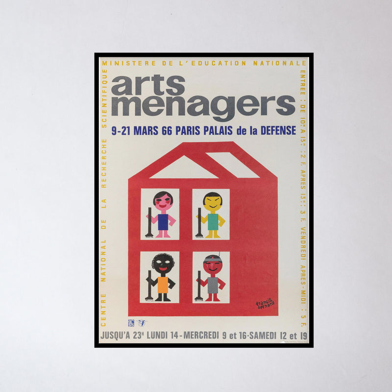 Vintage 1966 Arts Menagers Poster