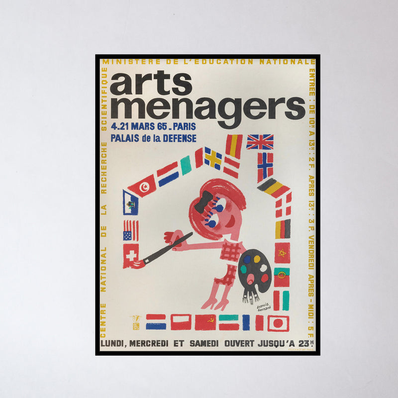 Vintage 1965 Arts Menagers Poster