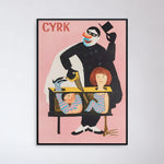 Vintage 1970s  EXTRA LARGE Cyrk Magician Poster