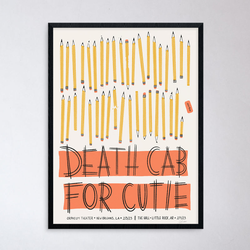 Death Cab For Cutie Little Rock/New Orleans Show Poster