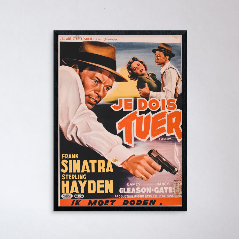 Vintage Frank Sinatra "Je Dois Tuer" Poster