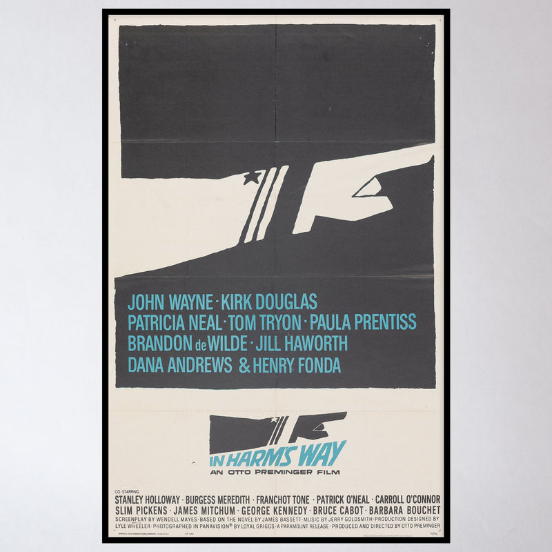 Vintage 1965 "In Harm's Way" Movie Poster By Saul Bass