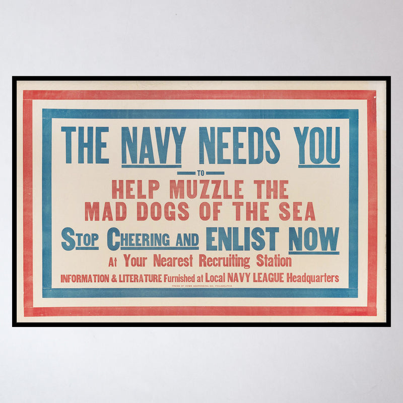 Vintage WWI Navy Recruitment Poster