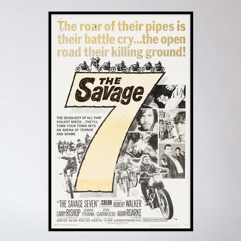 Vintage 1968 "Savage 7" Movie Poster
