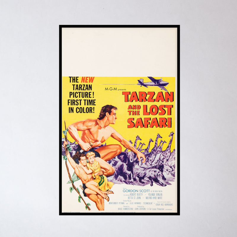 Vintage 1957 "Tarzan and the Lost Safari" Movie Poster