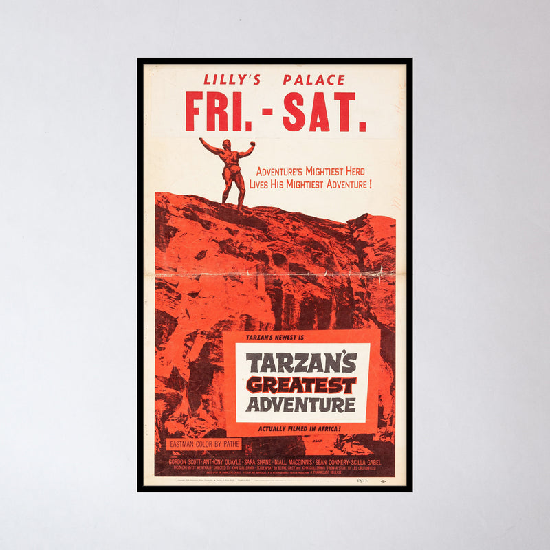 Vintage 1959 "Tarzan's Greatest Adventure" Movie Poster
